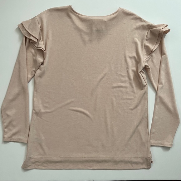 Calvin Klein Ruffle Shoulder Knit Top - Picture 7 of 16